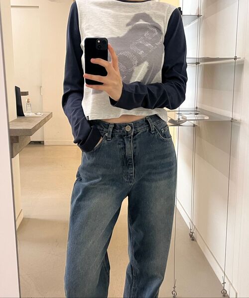 EN OR(エンオール)の「SIDE POINT LOOSE FIT DENIM - BLUE(デニムパンツ・レディース・その他・SMALL/MEDIUM)」の8枚目の写真
