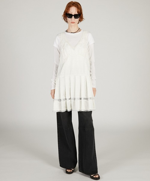 PRANK PROJECT（プランクプロジェクト）の「【2026Spring Pre-Order】プリテッドチュニックドレス / Pretty Tunic Dress（ワンピース・レディース・ブラック/ホワイト・FREE）」の3枚目の写真