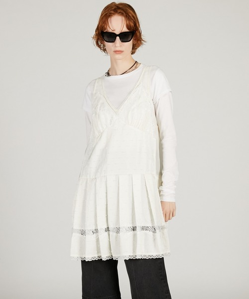 PRANK PROJECT（プランクプロジェクト）の「【2026Spring Pre-Order】プリテッドチュニックドレス / Pretty Tunic Dress（ワンピース・レディース・ブラック/ホワイト・FREE）」の6枚目の写真