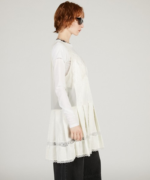 PRANK PROJECT（プランクプロジェクト）の「【2026Spring Pre-Order】プリテッドチュニックドレス / Pretty Tunic Dress（ワンピース・レディース・ブラック/ホワイト・FREE）」の9枚目の写真