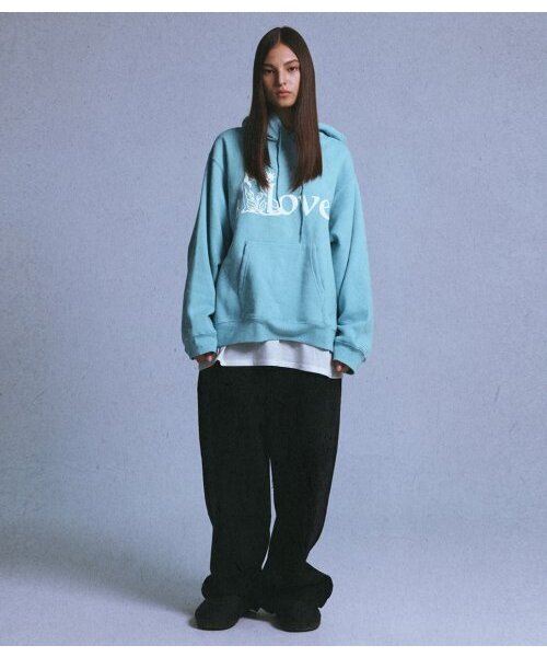 chancechance(チャンスチャンス)の「ラブフードパーカー(スカイブルー/起毛)(パーカー・メンズ・その他・MEDIUM/SMALL)」の1枚目の写真