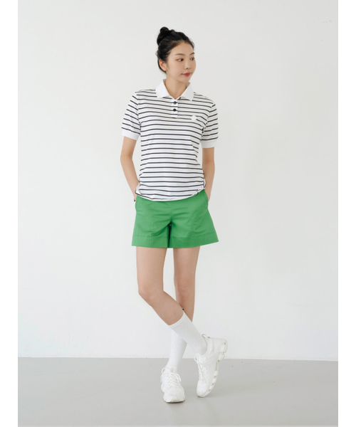 NITINA(ニティナ)の「ストライプカラーTシャツBK(ポロシャツ・レディース・ブラック・SMALL/MEDIUM)」の5枚目の写真