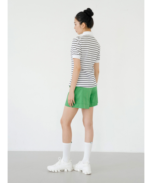 NITINA(ニティナ)の「ストライプカラーTシャツBK(ポロシャツ・レディース・ブラック・SMALL/MEDIUM)」の6枚目の写真