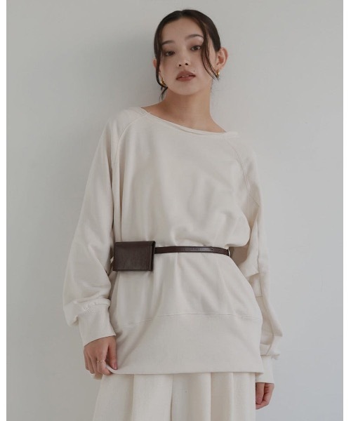 【新品タグ付き】ボートネックワイドスウェット FRAMeWORK（フレームワーク）の「ボートネックワイドスウェット