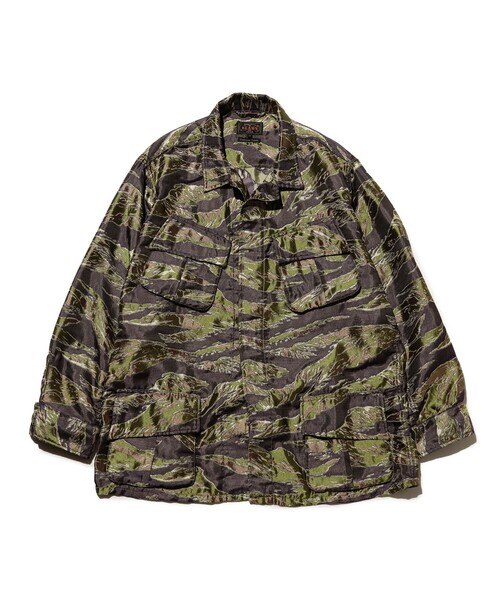 BEAMS PLUS(ビームスプラス)の「MIL Fatigue Jacket Tiger Stripe Mesh Jacquard(ブルゾン・メンズ・その他・SMALL/MEDIUM/LARGE/X-LARGE)」の4枚目の写真