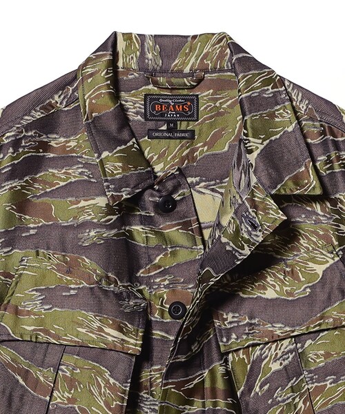 BEAMS PLUS(ビームスプラス)の「MIL Fatigue Jacket Tiger Stripe Mesh Jacquard(ブルゾン・メンズ・その他・SMALL/MEDIUM/LARGE/X-LARGE)」の6枚目の写真
