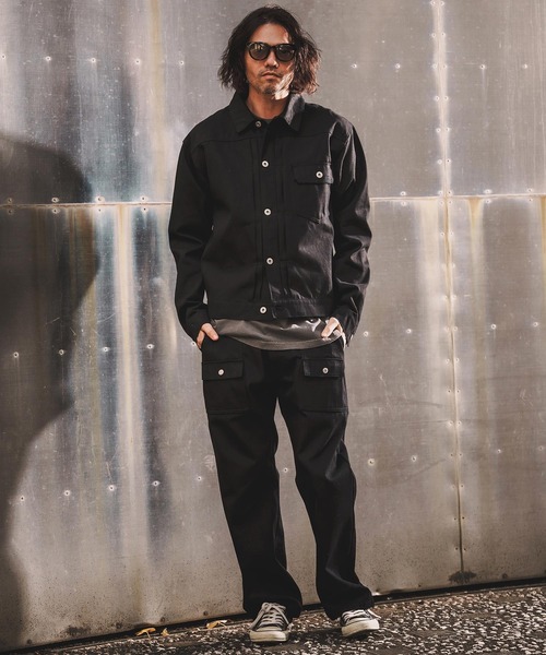 WONDER WALL MOTEL（ワンダーウォールモーテル）の「mp14448-BLACK DENIM BUSH PANTS ブラックデニムブッシュパンツ(26SSPT005)（デニムパンツ・メンズ・ブラック・XL/L/M/S）」の4枚目の写真