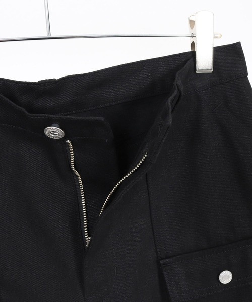 WONDER WALL MOTEL（ワンダーウォールモーテル）の「mp14448-BLACK DENIM BUSH PANTS ブラックデニムブッシュパンツ(26SSPT005)（デニムパンツ・メンズ・ブラック・XL/L/M/S）」の12枚目の写真