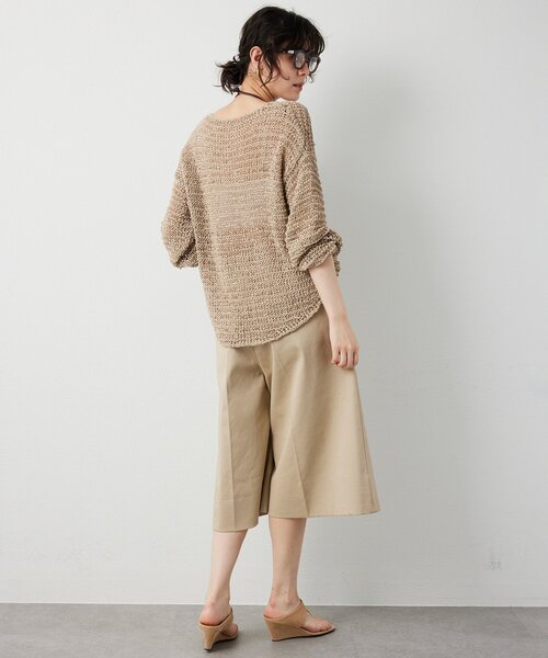 Whim Gazette（ウィムガゼット）の「スエードライクローゲージニット（ニット/セーター・レディース・チャコールグレー/ベージュ・FREE）」の22枚目の写真