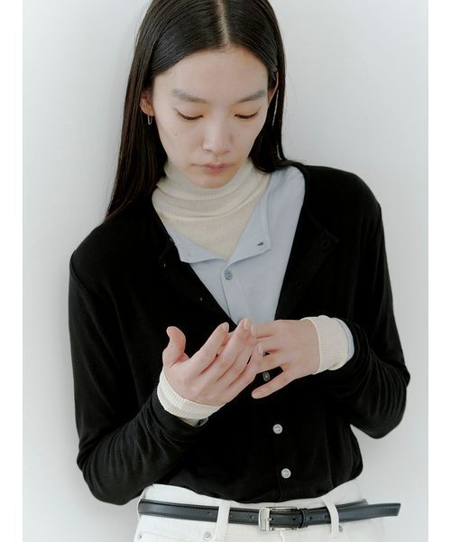 MIESROHE（ミースロエ）の「【MIESROHE COODINATE PACK 】カーディガン×ロングスリーブTシャツ×チョーカー 3点セット（Tシャツ/カットソー・レディース・ライトブルー/イエロー/ブラック・F）」の10枚目の写真