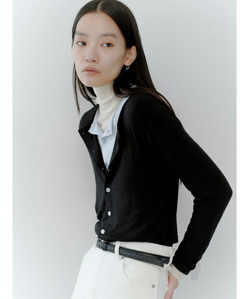 MIESROHE（ミースロエ）の「【MIESROHE COODINATE PACK 】カーディガン×ロングスリーブTシャツ×チョーカー 3点セット（Tシャツ/カットソー・レディース・ライトブルー/イエロー/ブラック・F）」の11枚目の写真