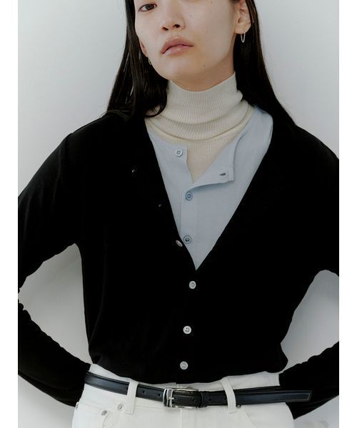 MIESROHE（ミースロエ）の「【MIESROHE COODINATE PACK 】カーディガン×ロングスリーブTシャツ×チョーカー 3点セット（Tシャツ/カットソー・レディース・ライトブルー/イエロー/ブラック・F）」の13枚目の写真