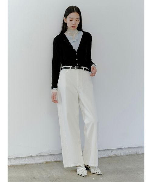 MIESROHE（ミースロエ）の「【MIESROHE COODINATE PACK 】カーディガン×ロングスリーブTシャツ×チョーカー 3点セット（Tシャツ/カットソー・レディース・ライトブルー/イエロー/ブラック・F）」の15枚目の写真