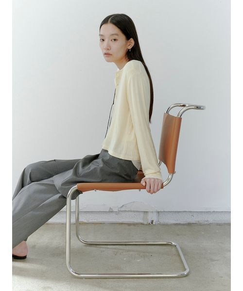 MIESROHE（ミースロエ）の「【MIESROHE COODINATE PACK 】カーディガン×ロングスリーブTシャツ×チョーカー 3点セット（Tシャツ/カットソー・レディース・ライトブルー/イエロー/ブラック・F）」の16枚目の写真