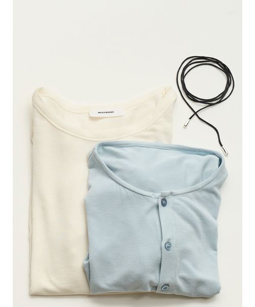 MIESROHE（ミースロエ）の「【MIESROHE COODINATE PACK 】カーディガン×ロングスリーブTシャツ×チョーカー 3点セット（Tシャツ/カットソー・レディース・ライトブルー/イエロー/ブラック・F）」の18枚目の写真