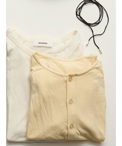 MIESROHE（ミースロエ）の「【MIESROHE COODINATE PACK 】カーディガン×ロングスリーブTシャツ×チョーカー 3点セット（Tシャツ/カットソー・レディース・ライトブルー/イエロー/ブラック・F）」の20枚目の写真