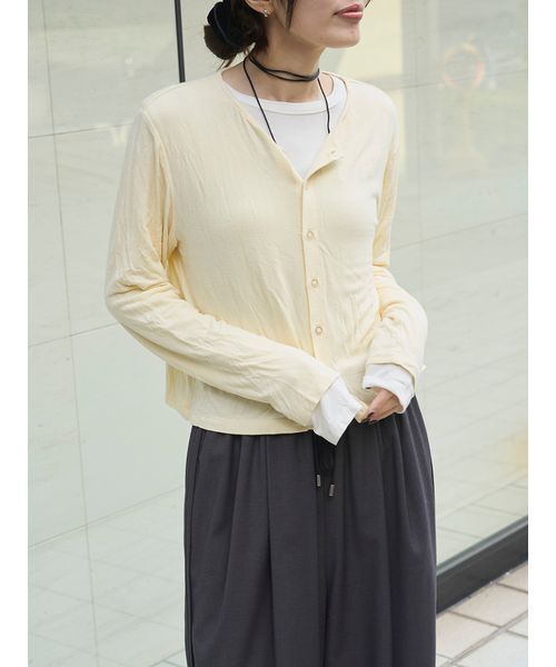MIESROHE カーディガン×ロングスリーブTシャツ×チョーカー 3点セット MIESROHE COODINATE PACK 】カーディガン×ロングスリーブTシャツ