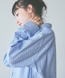 ポイント刺繍オックスシャツ