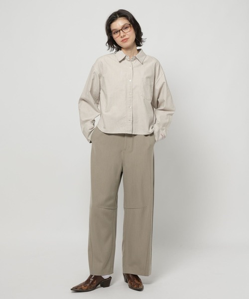 niko and...（ニコアンド）の「ポイント刺繍オックスシャツ（シャツ/ブラウス・レディース・ブルー/ベージュ/ピンク・SHORT/MEDIUM）」の20枚目の写真