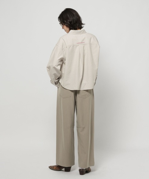 niko and...（ニコアンド）の「ポイント刺繍オックスシャツ（シャツ/ブラウス・レディース・ブルー/ベージュ/ピンク・SHORT/MEDIUM）」の21枚目の写真