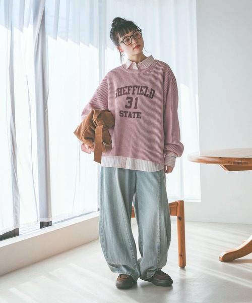 niko and...（ニコアンド）の「ポイント刺繍オックスシャツ（シャツ/ブラウス・レディース・ブルー/ベージュ/ピンク・SHORT/MEDIUM）」の15枚目の写真