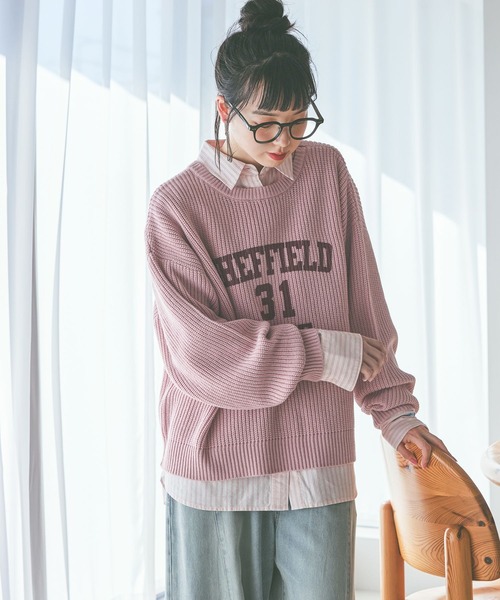 niko and...（ニコアンド）の「ポイント刺繍オックスシャツ（シャツ/ブラウス・レディース・ブルー/ベージュ/ピンク・SHORT/MEDIUM）」の16枚目の写真