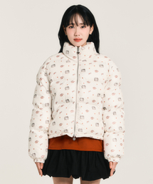 CNVS（ベティ ブープ）の「ベティブープ ラブフェイスプリントパディング_アイボリー（ダウンジャケット/コート）」