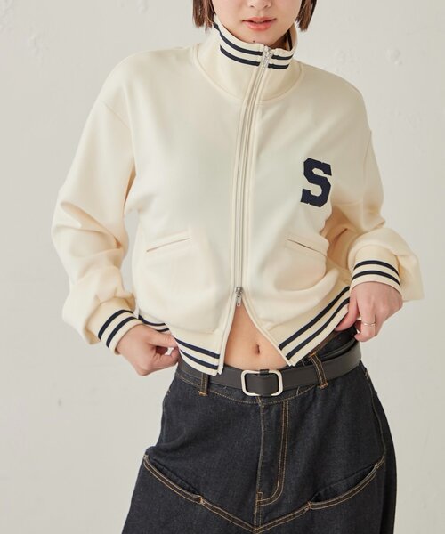 WHO'S WHO gallery(フーズフーギャラリー)の「【EC限定カラーあり】S LOGO COMPACT STAND JERSEY(ブルゾン・レディース・ブラック/ネイビー/レッド/オフホワイト・FREE)」の19枚目の写真
