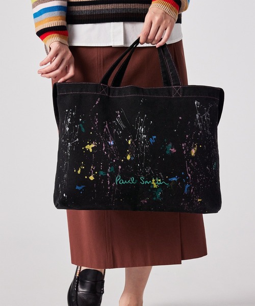 Paul Smith Logo スプラッシュペイント トートバッグ【553960 PTOTED
