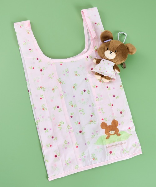 salle de bal（サルデバル）の「【 くまのがっこう 】ぬいぐるみ　エコバッグ　NJI（エコバッグ/サブバッグ・レディース・レッド/ピンク・FREE）」の2枚目の写真