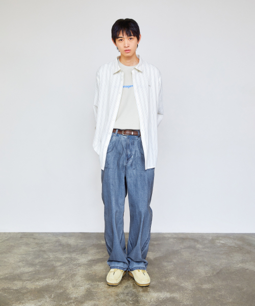 LMCの「DIRTY WASHED WIDE DENIM PANTS light blue(デニムパンツ・レディース・その他・S/M/L)」の2枚目の写真