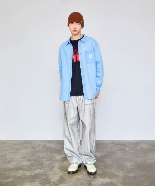 LMCの「DIRTY WASHED WIDE DENIM PANTS light blue(デニムパンツ・レディース・その他・S/M/L)」の3枚目の写真