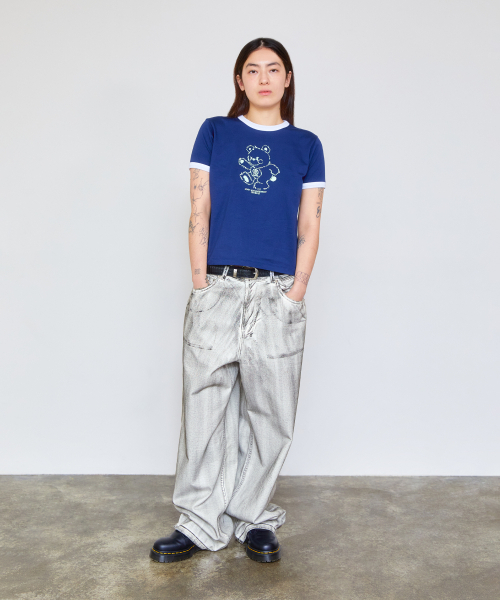 LMCの「DIRTY WASHED WIDE DENIM PANTS light blue(デニムパンツ・レディース・その他・S/M/L)」の4枚目の写真