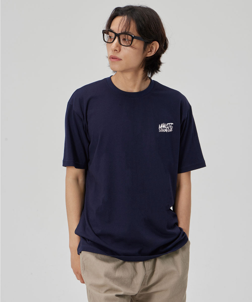 MAKEITTO（メイキット）の「[GRAFFITI3 LOGO]CREW NECK TEE_NAVY（Tシャツ/カットソー・メンズ・その他・M/L/XL/XXL）」の3枚目の写真