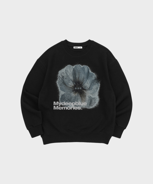 mydeepbluememories（マイディープブルーメモリーズ）の「13:13 FLOWER SWEAT SHIRTS(LIGHT GREY)（スウェット・レディース・ライトグレー・FREE）」の2枚目の写真