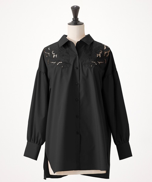 STRAWBERRY-FIELDS（ストロベリーフィールズ）の「エイミーブロード_エンブロイダリーシャツ（シャツ/ブラウス・レディース・ベージュ/オフホワイト/ブラック・2）」の15枚目の写真