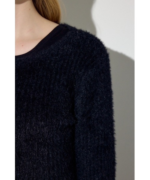 AZUL by moussy(アズールバイマウジー)の「【身長/骨格別着用画像あり】Wジップシャギーカーデセットニットワンピース 秋服 冬服 2セット カーディガン(ワンピース・レディース・グレー/ブラック/ブラウン・SMALL/MEDIUM)」の21枚目の写真