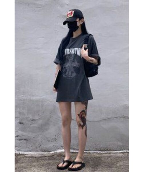 INTERSECTION（インターセッション）の「ヘイロータトゥーグラフィックTシャツ[グレー]（Tシャツ/カットソー・メンズ・その他・0）」の4枚目の写真