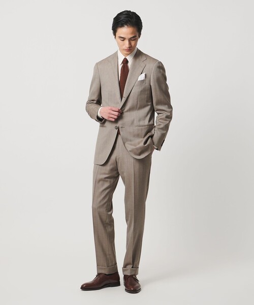 UNITED ARROWS（ユナイテッドアローズ）の「Vitale Barberis Canonico ヘリンボーン シングル 3ボタン スーツ MC-MODEL 撥水（セットアップ・メンズ・ブラウン系・46/48）」の2枚目の写真