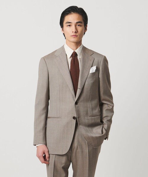 UNITED ARROWS（ユナイテッドアローズ）の「Vitale Barberis Canonico ヘリンボーン シングル 3ボタン スーツ MC-MODEL 撥水（セットアップ・メンズ・ブラウン系・46/48）」の3枚目の写真