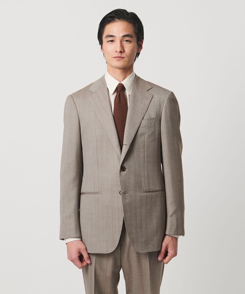 UNITED ARROWS（ユナイテッドアローズ）の「Vitale Barberis Canonico ヘリンボーン シングル 3ボタン スーツ MC-MODEL 撥水（セットアップ・メンズ・ブラウン系・46/48）」の6枚目の写真