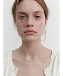 LOVE ME MONSTER（ラブミーモンスター）の「[Silver] Baroque Pearl & Chain Necklace (L241MNK100)（ネックレス）」