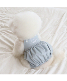 CHIOT（シュオト）の「ラブサムボリュームオーバーオール（ブルー）（ペットウェア）」
