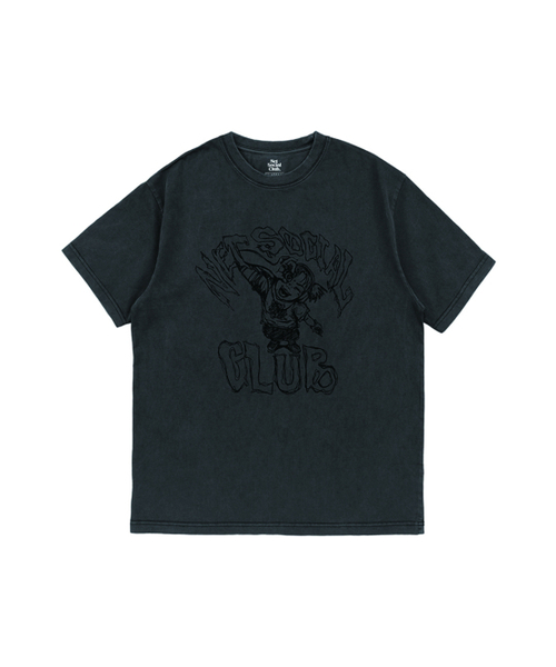 NET SOCIAL CLUB(ネットソーシャルクラブ)の「アイオブタイガーピグメント半袖Tシャツ(ブラック)(Tシャツ/カットソー・レディース・ブラック・M/L/XL/S)」の1枚目の写真