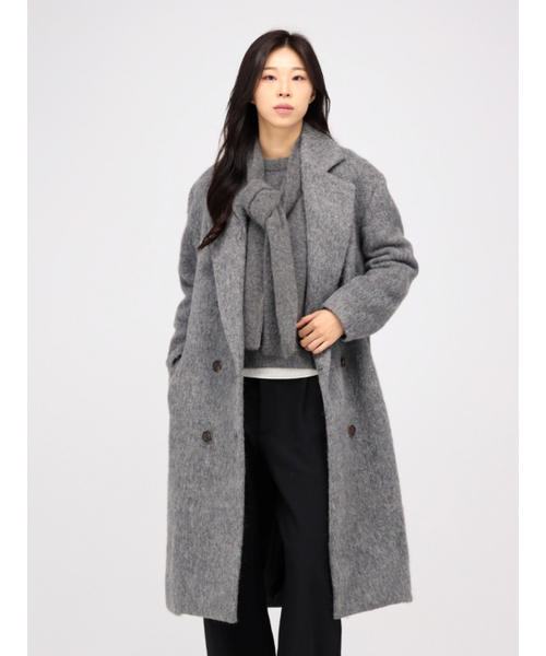 ACUD（アクド）の「Alpaca Fur Long Coat _Grey（チェスターコート・レディース・グレー・FREE）」の5枚目の写真