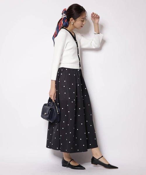 ドットスカートドッキングワンピース（ワンピース）｜JUSGLITTY
