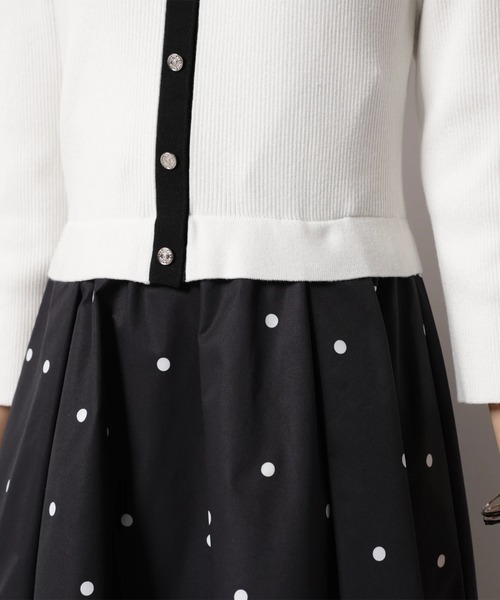 ドットスカートドッキングワンピース（ワンピース）｜JUSGLITTY