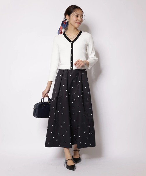 JUSGLITTY（ジャスグリッティー）の「ドットスカートドッキングワンピース（ワンピース・レディース・ブラック/ブルー系その他2/ホワイト・2/1）」の13枚目の写真