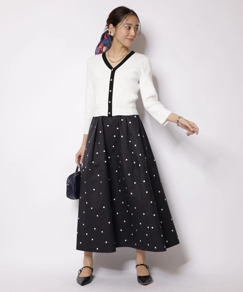 JUSGLITTY（ジャスグリッティー）の「ドットスカートドッキングワンピース（ワンピース・レディース・ブラック/ブルー系その他2/ホワイト・2/1）」の15枚目の写真