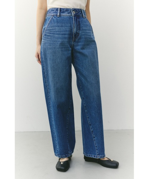 STYLEMIXER（スタイルミキサー）の「カーブラインデニム（デニムパンツ・レディース・ライトブルー/ブルー・SMALL/MEDIUM/LARGE）」の2枚目の写真